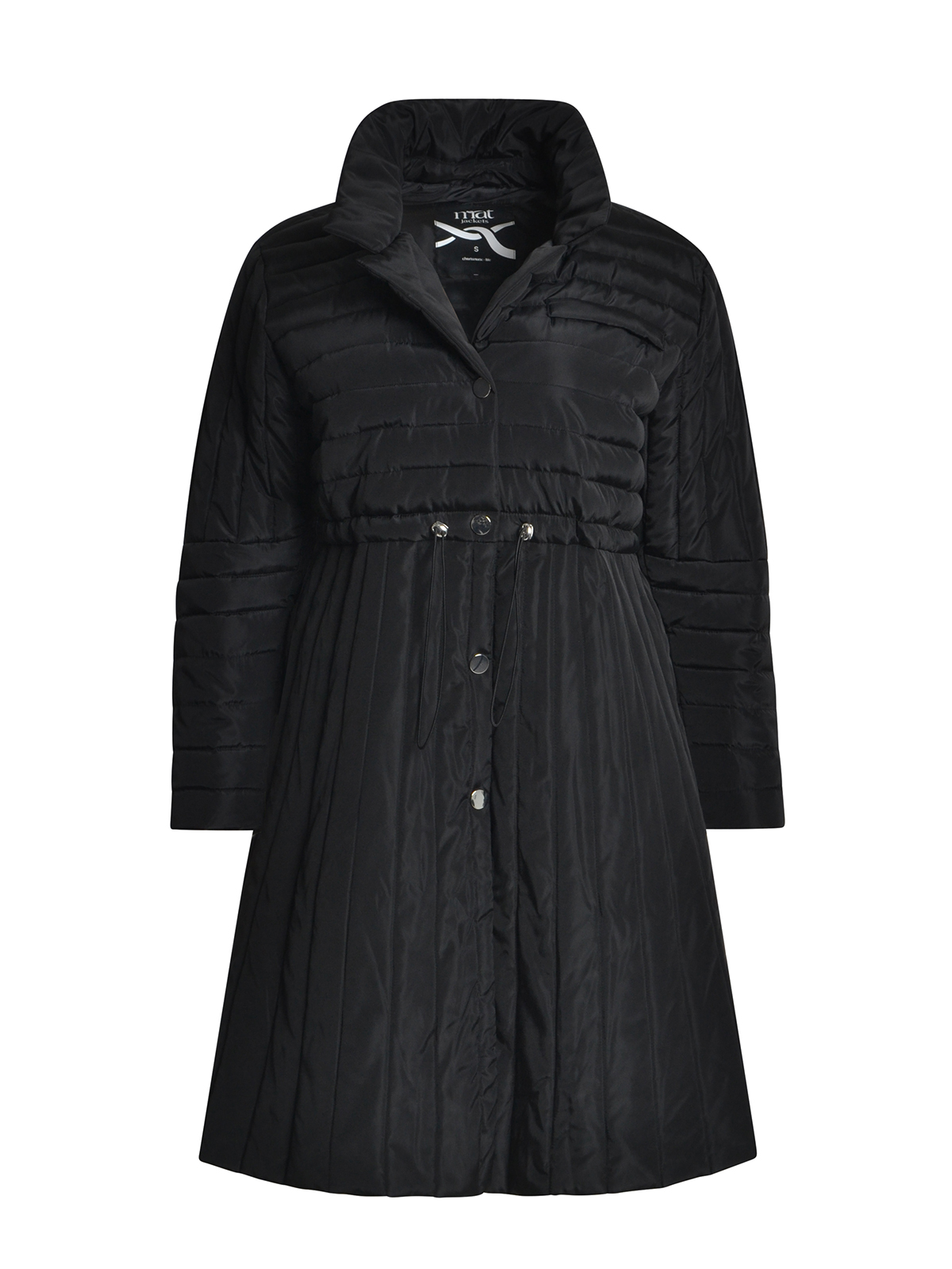 Μακρύ καπιτονέ μπουφάν με δέσιμο στη μέση φωτογραφία