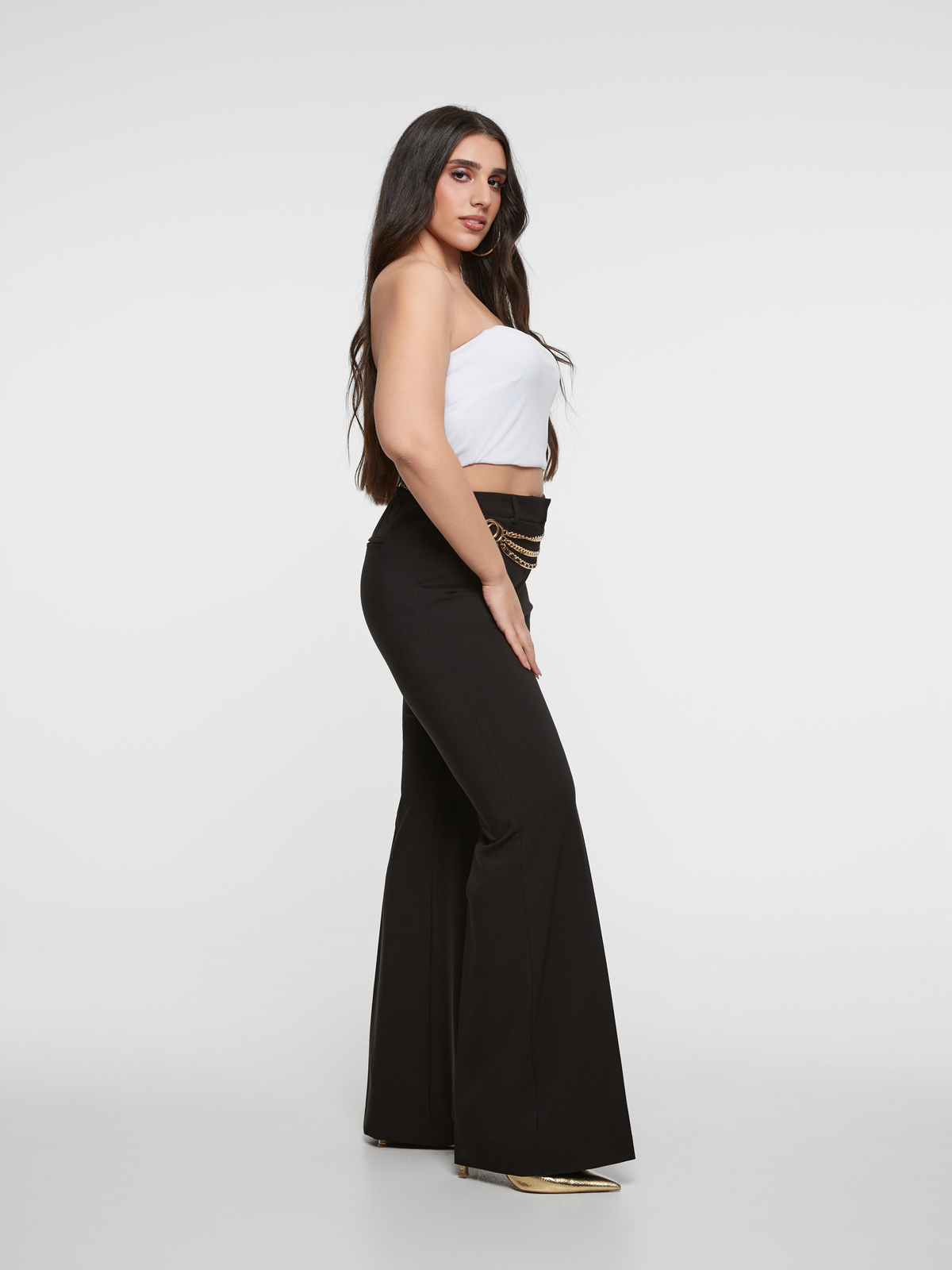 Παντελόνι Nina σε bootcut γραμμή φωτογραφία