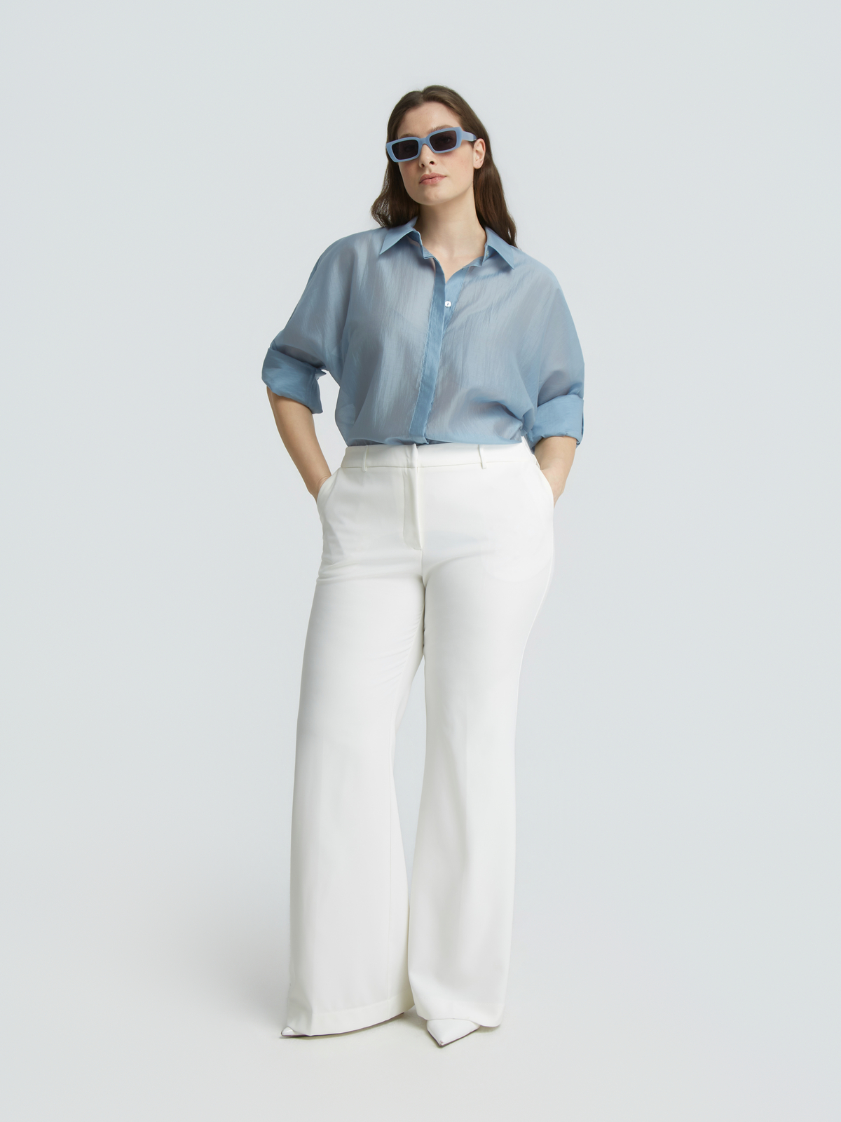 Παντελόνι Nina σε bootcut γραμμή φωτογραφία