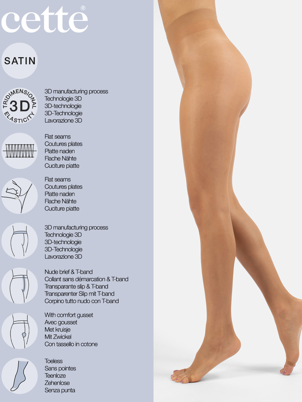 Καλσόν με ανοιχτά δάχτυλα 10 DENIER φωτογραφία