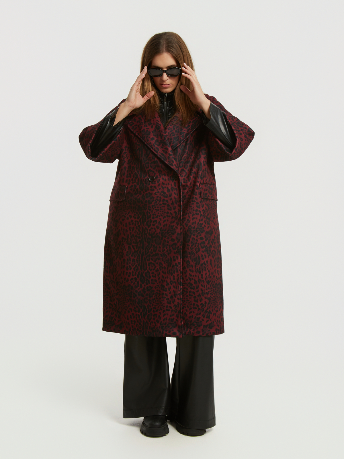 Λεοπάρ παλτό oversize φωτογραφία