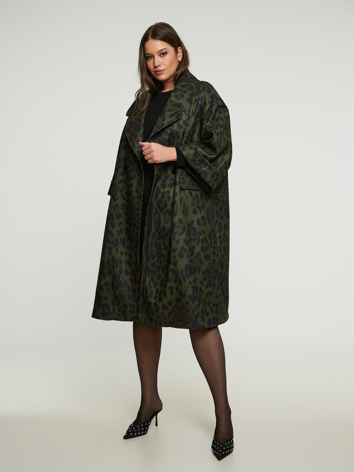 Λεοπάρ παλτό oversize φωτογραφία