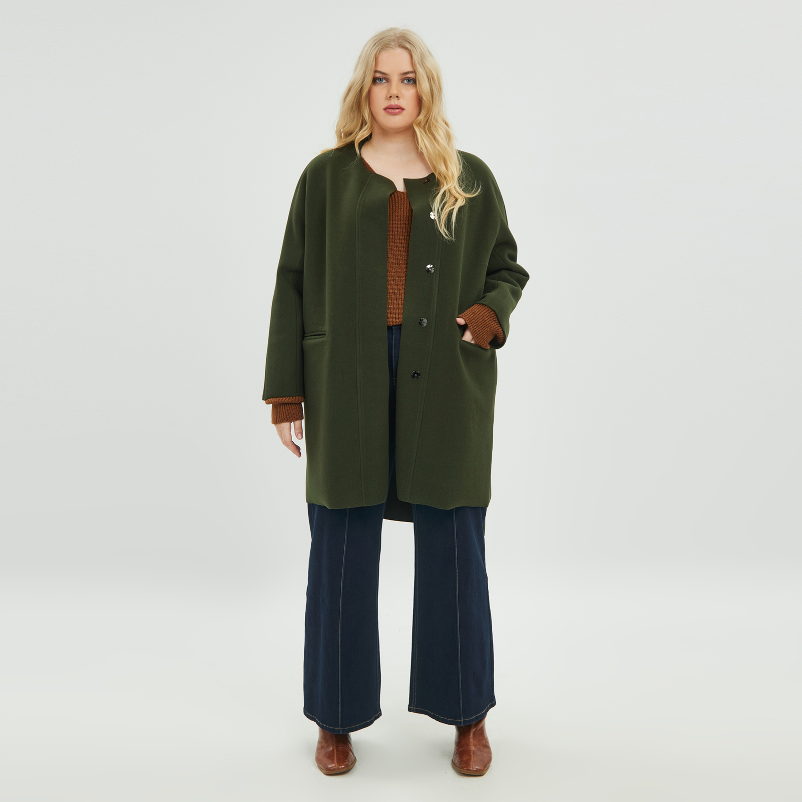 MAT FASHION Oversized παλτό με κουμπιά