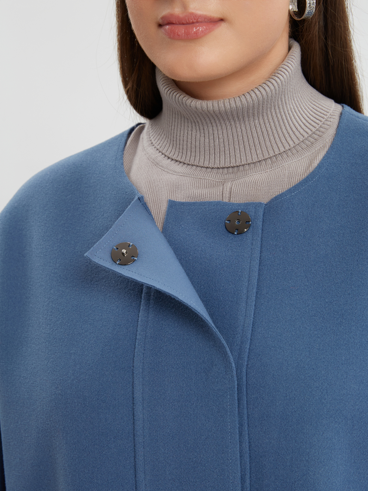 Oversized παλτό με κουμπιά φωτογραφία