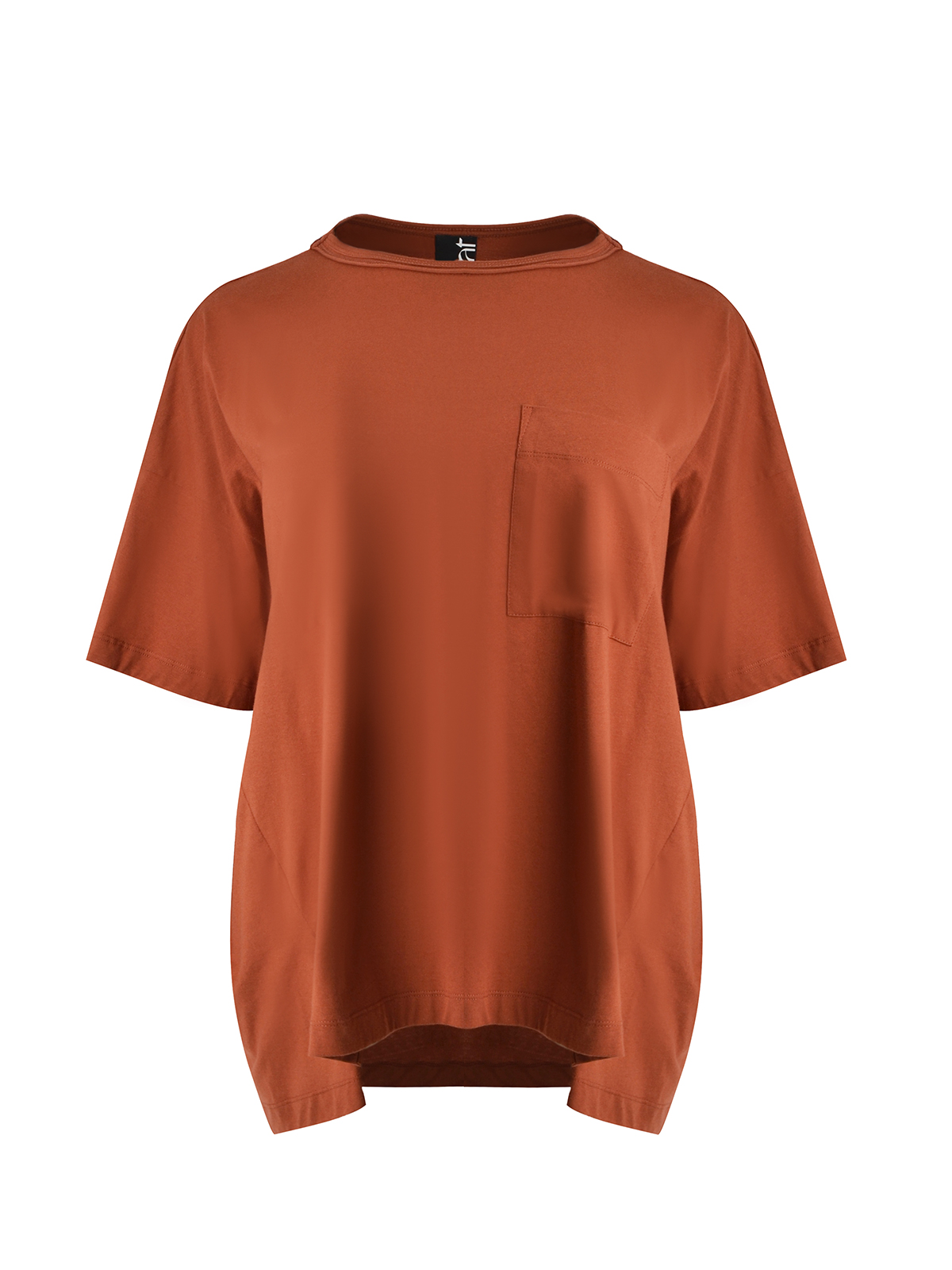 Oversized βαμβακερό t-shirt με τσεπάκι