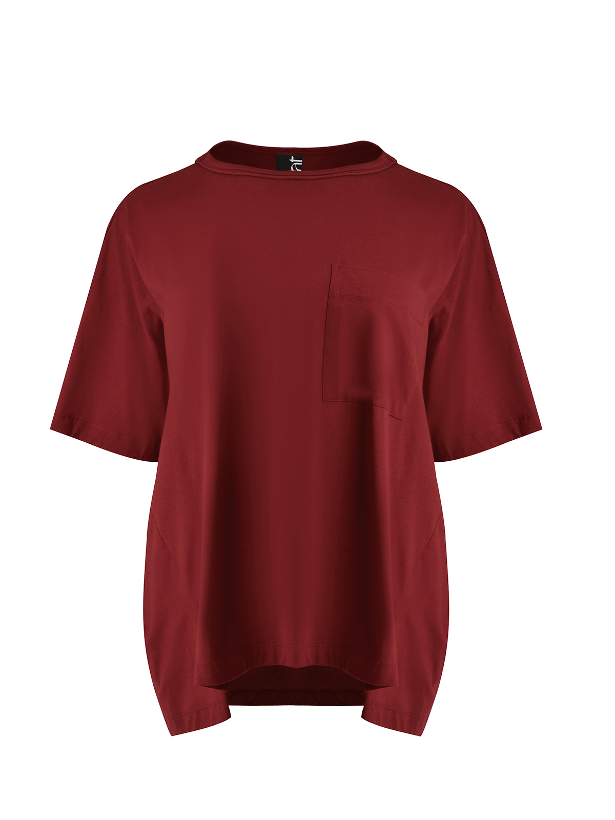 Oversized βαμβακερό t-shirt με τσεπάκι