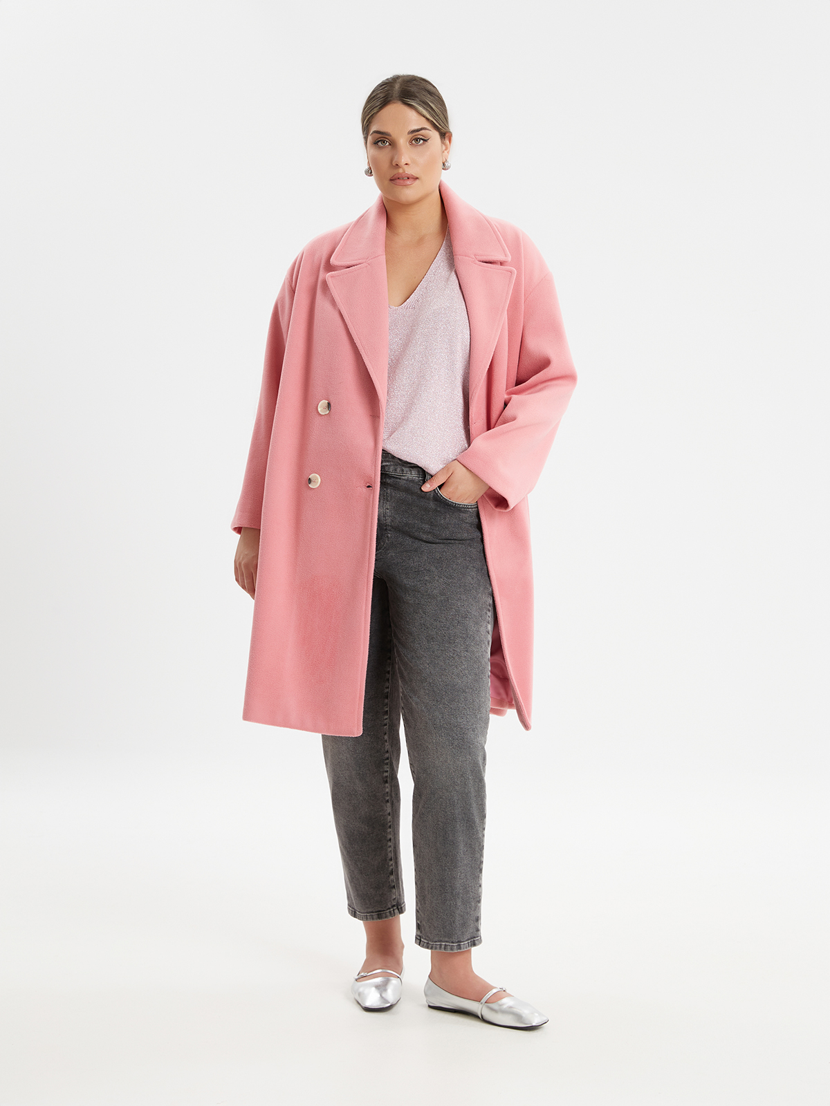 Μαντό oversized μονόχρωμο φωτογραφία