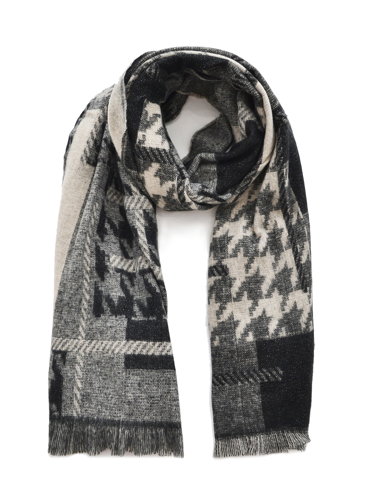 Oversized κασκόλ με καρό σχέδιο φωτογραφία