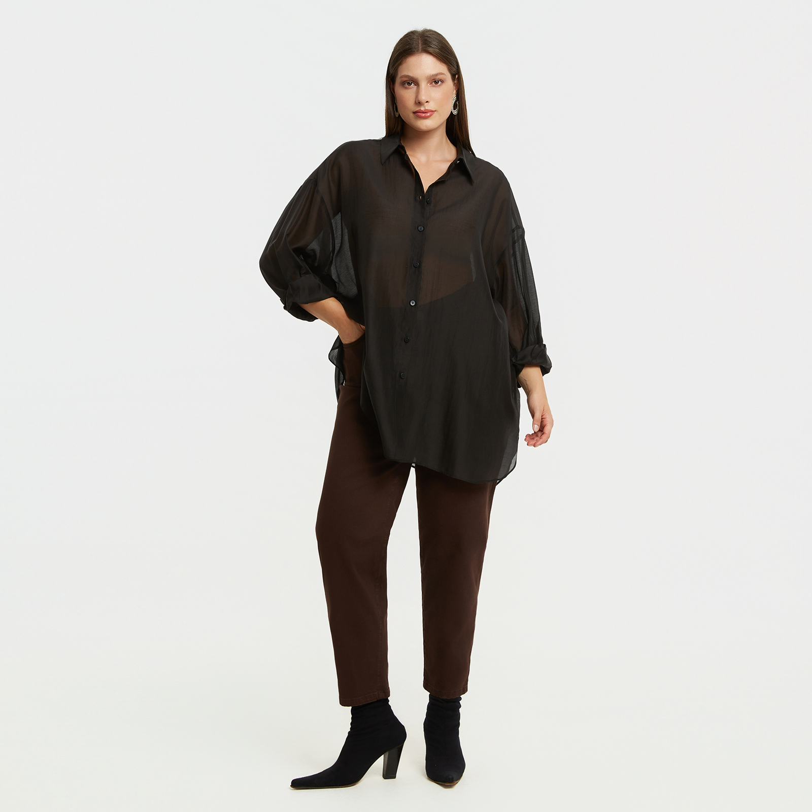 MAT FASHION Oversized πουκάμισο με lyocell