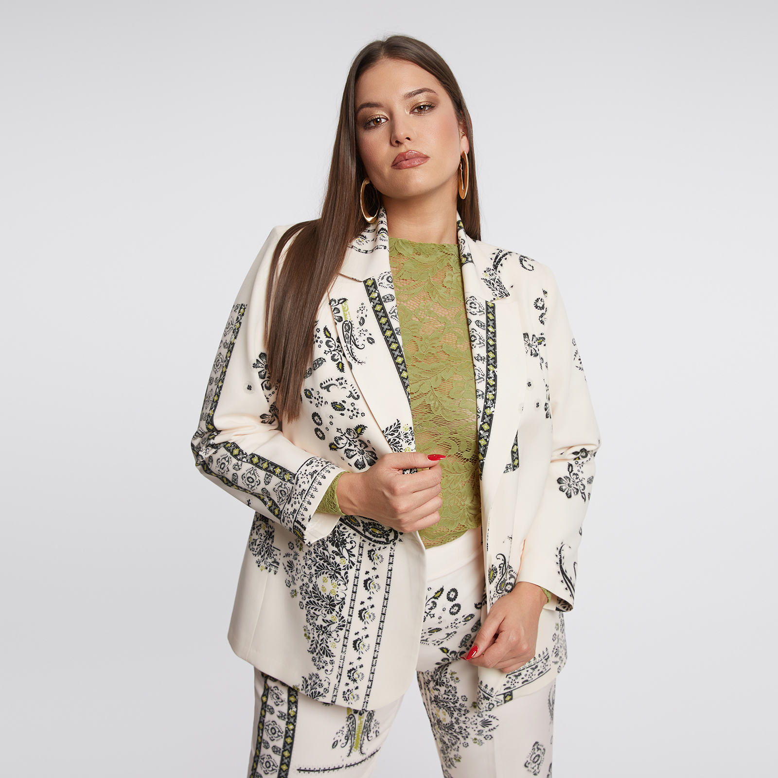 MAT FASHION Σακάκι με paisley μοτίβο