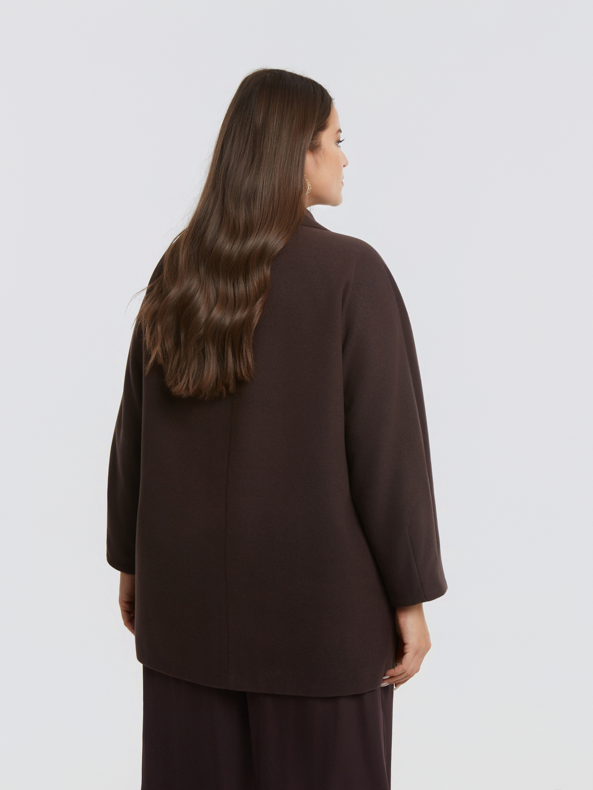 Σταυρωτό παλτό με βισκόζη φωτογραφία