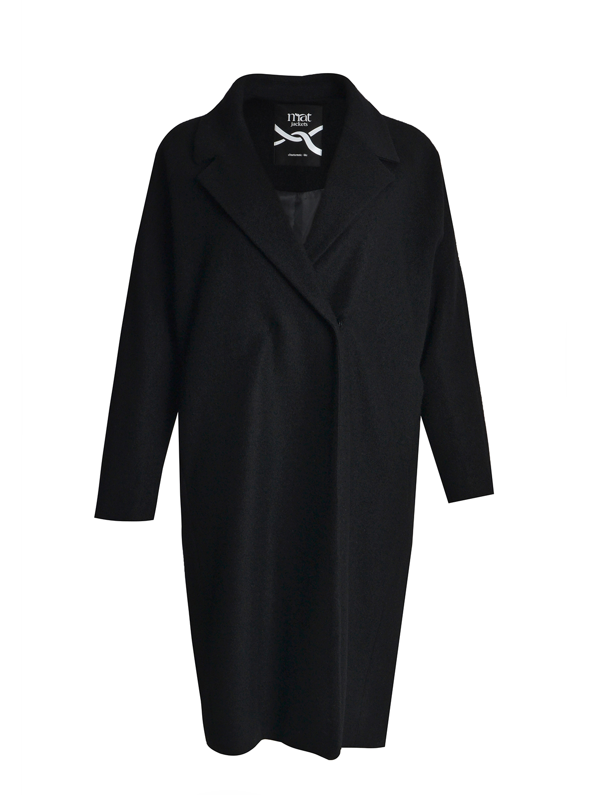 Μακρύ relaxed παλτό με μαλλί φωτογραφία