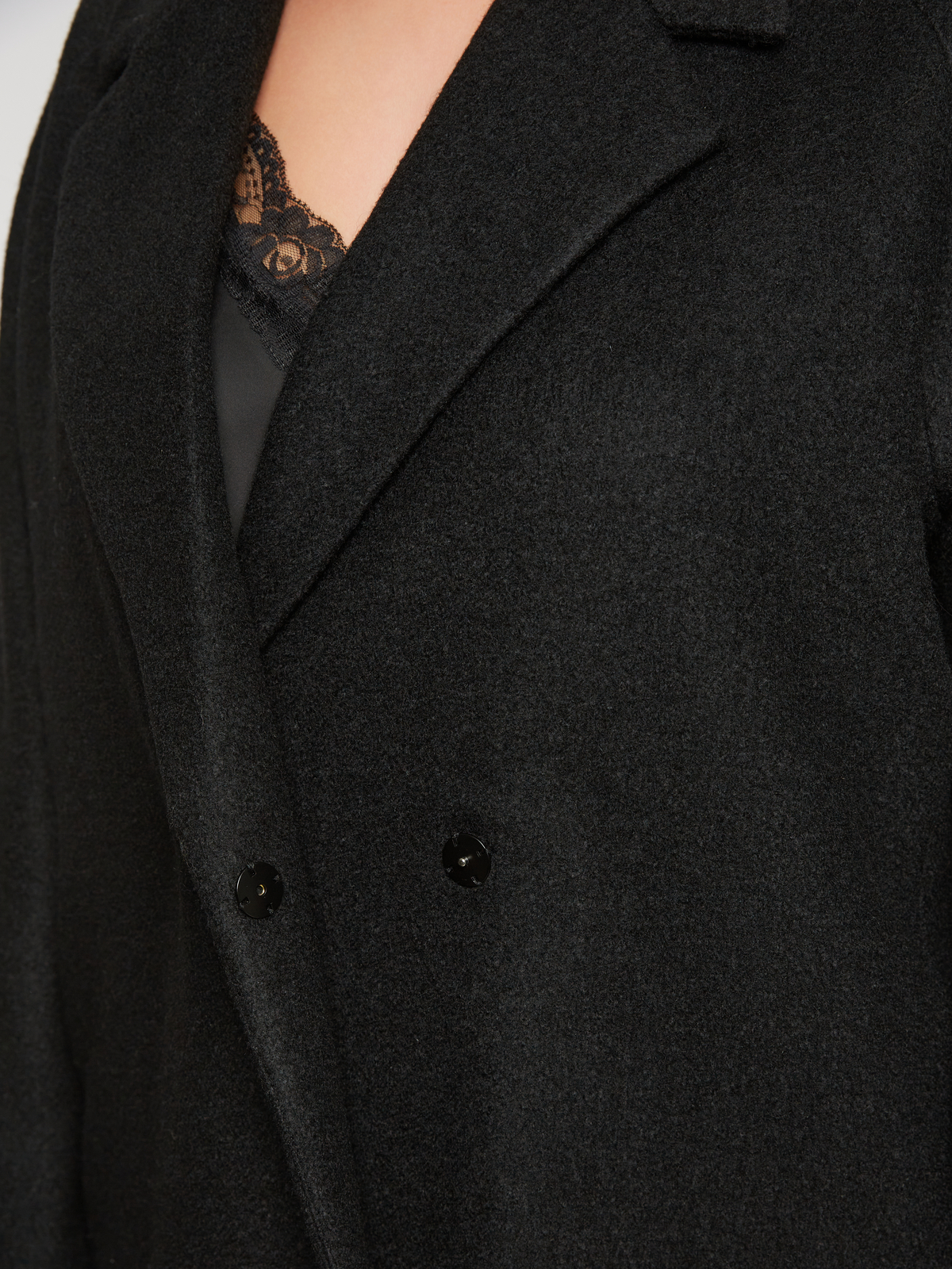 Μακρύ relaxed παλτό με μαλλί φωτογραφία