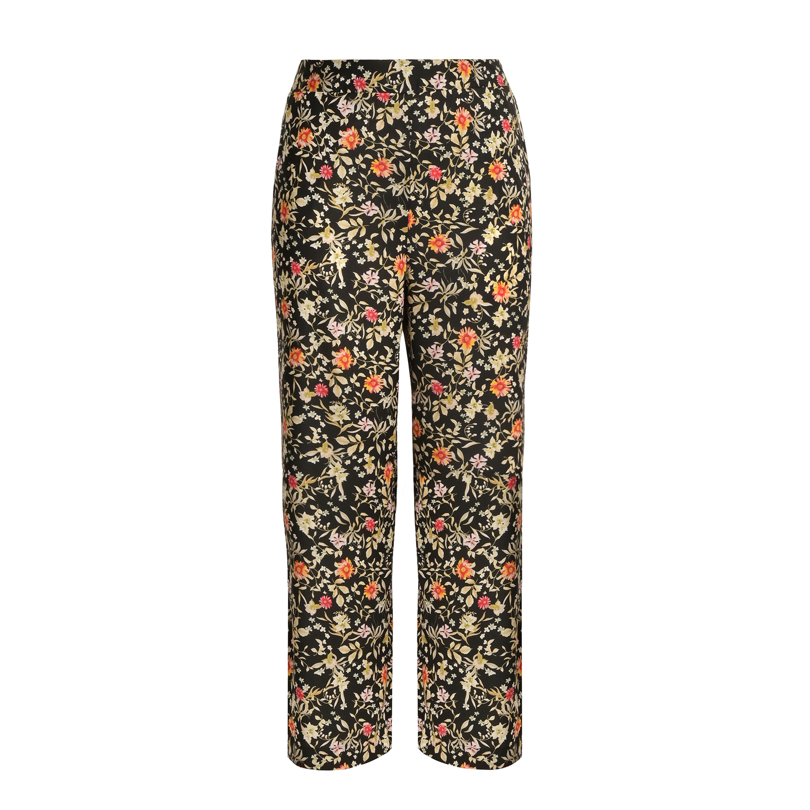 Floral print wide-leg pants