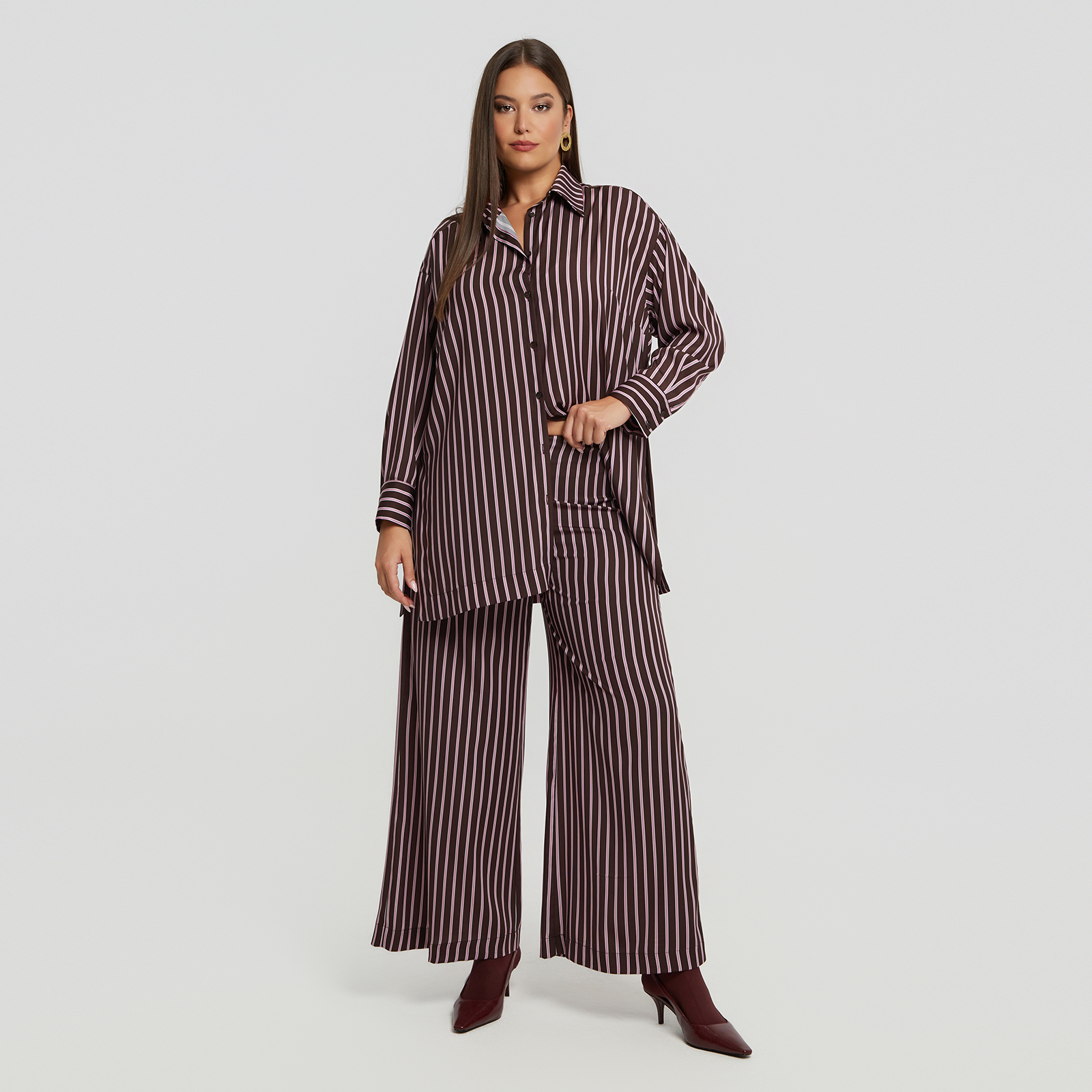 MAT FASHION Ριγέ παντελόνα