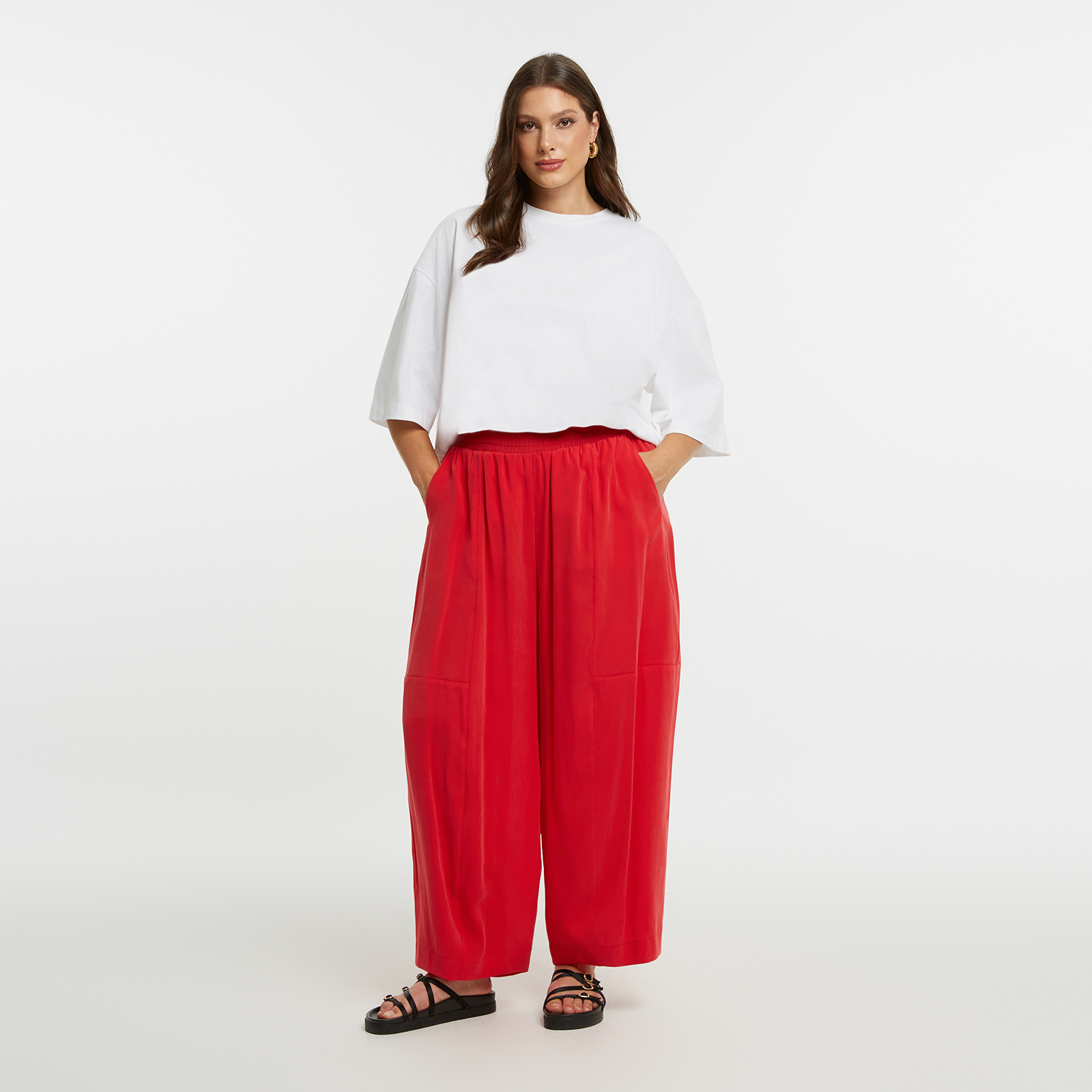 MAT FASHION Αέρινο balloon παντελόνι από modal