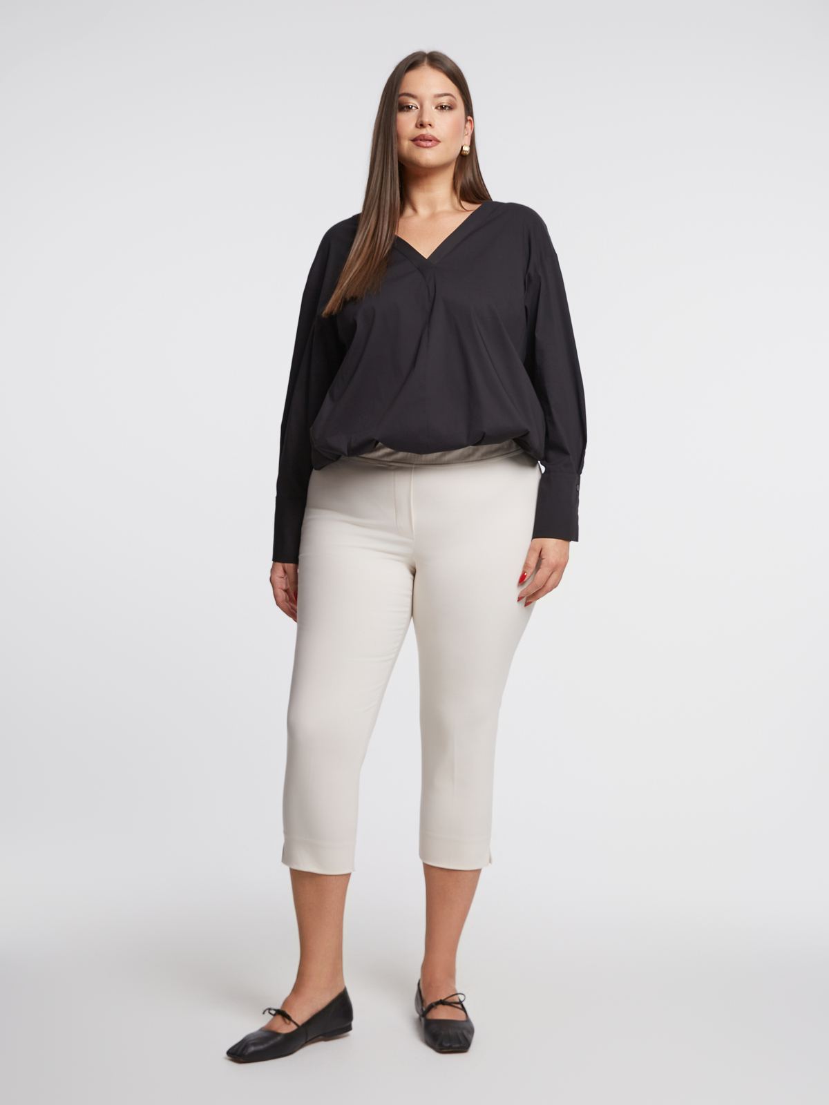 Basic βαμβακερό παντελόνι κάπρι φωτογραφία