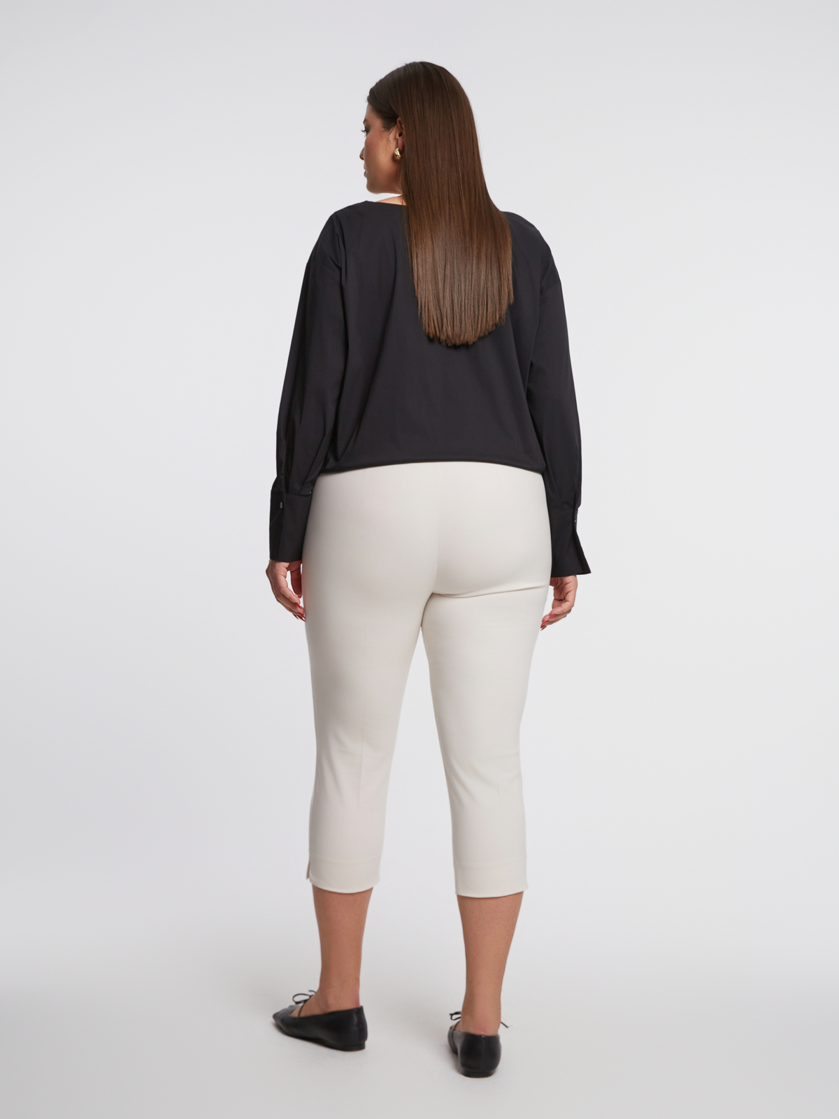 Basic βαμβακερό παντελόνι κάπρι φωτογραφία