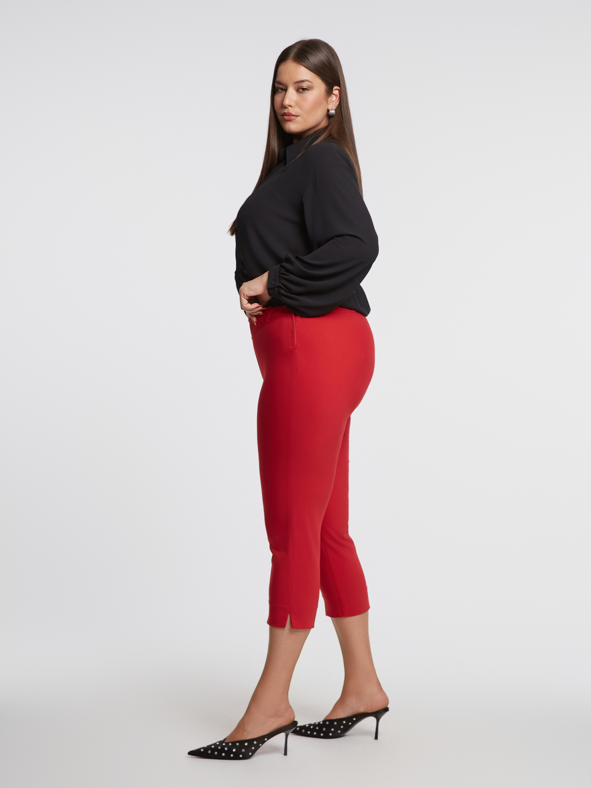 Basic βαμβακερό παντελόνι κάπρι φωτογραφία