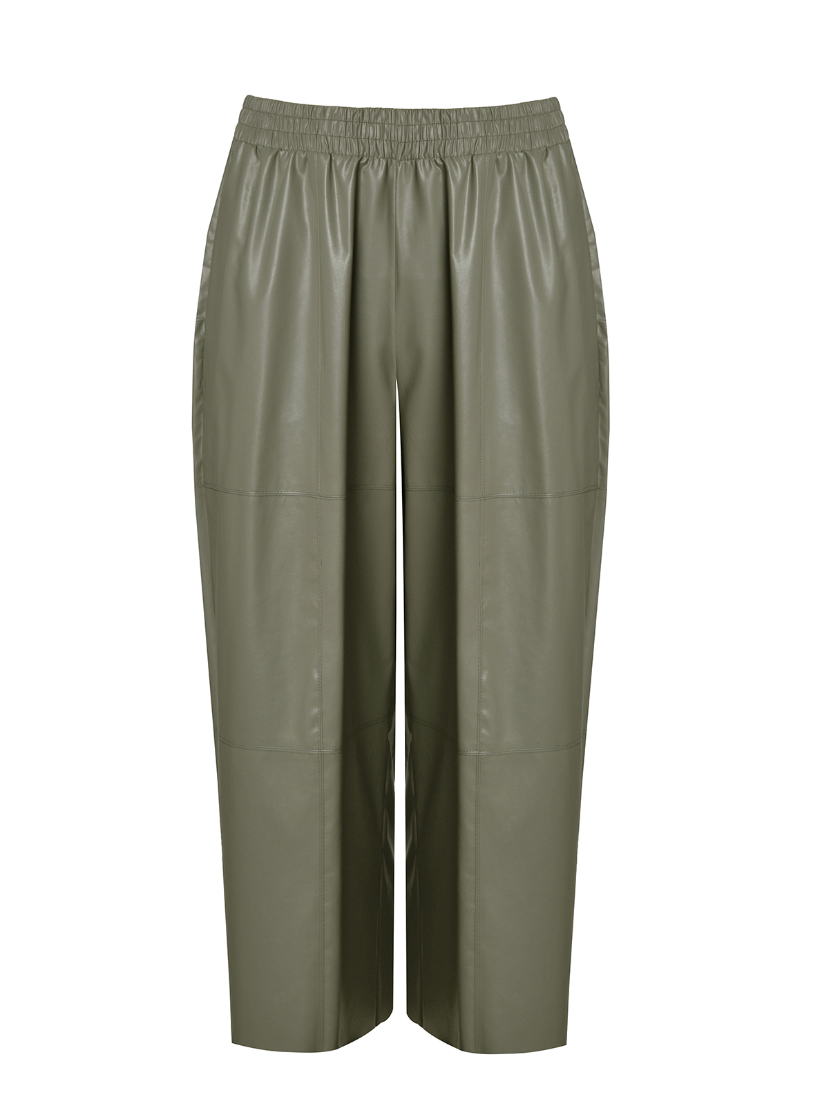 Leather-look cropped παντελόνα φωτογραφία