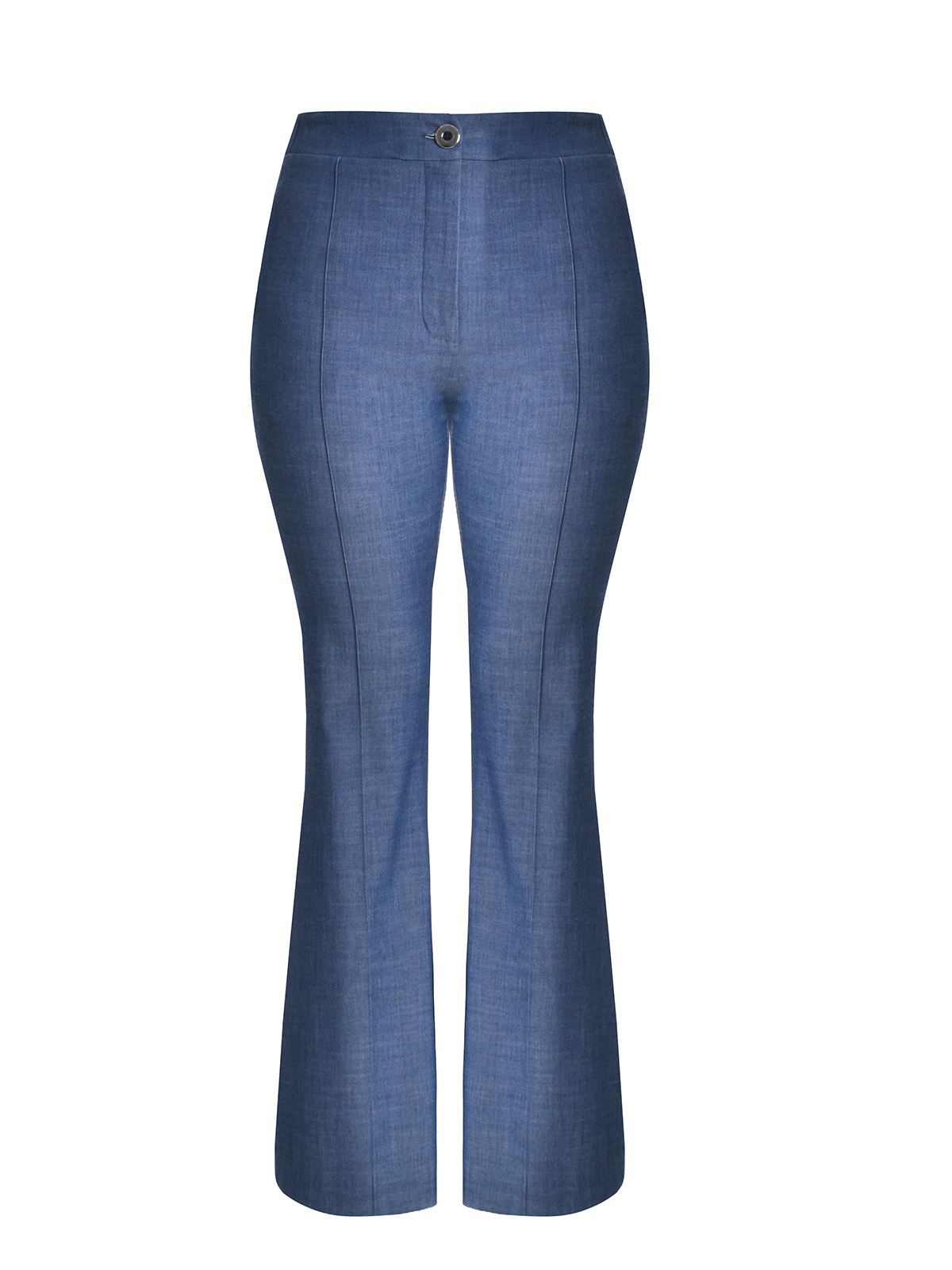 Flared τζιν παντελόνι με ραφές φωτογραφία