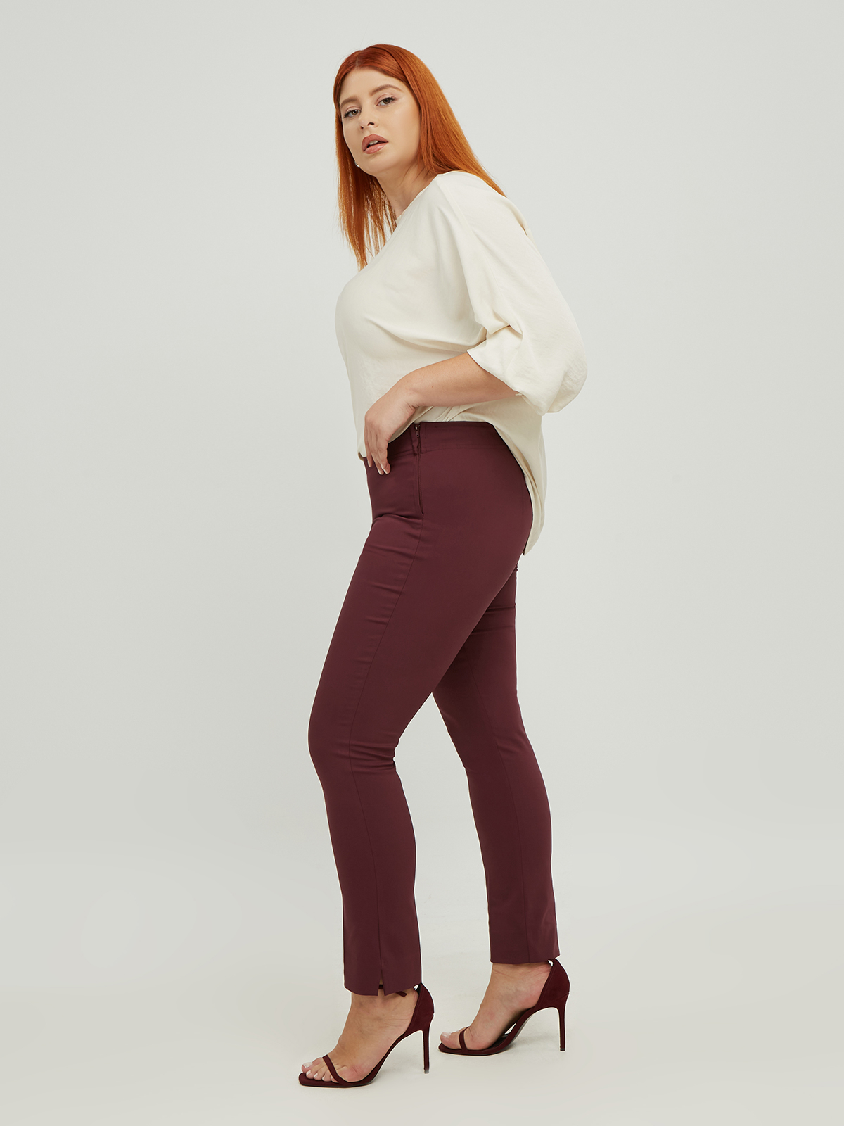 Basic βαμβακερό παντελόνι Anny φωτογραφία