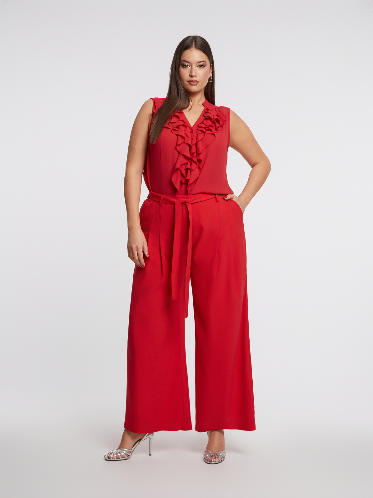 Ψηλόμεσο παντελόνι με ζώνη φωτογραφία