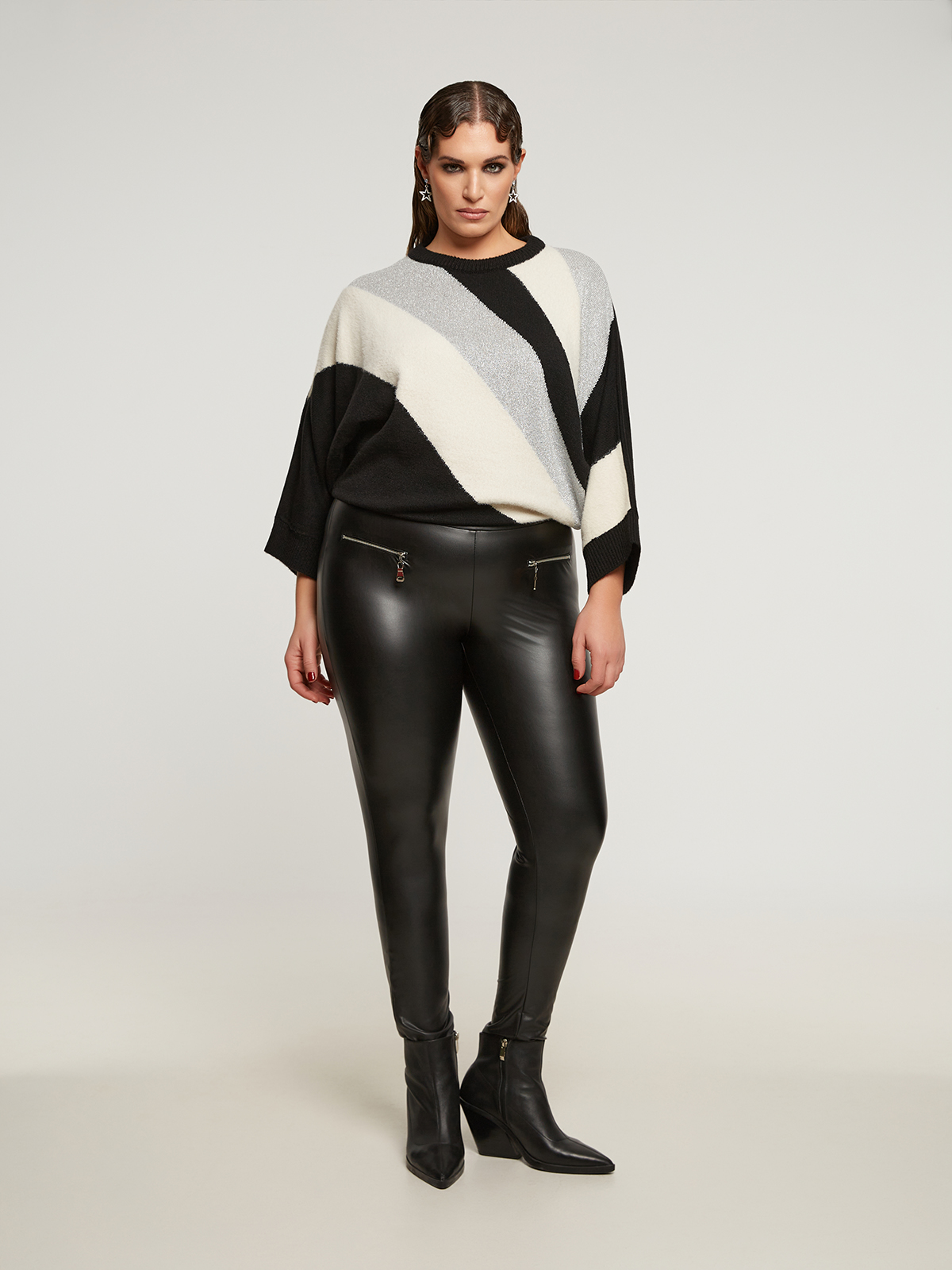 Leather-look κολάν με φερμουάρ φωτογραφία