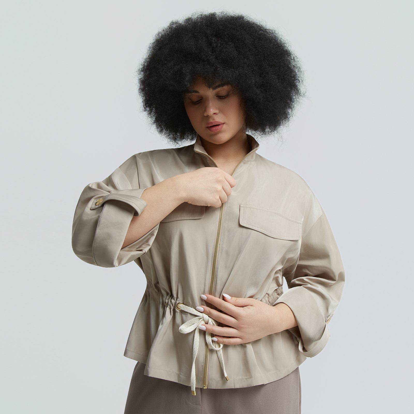 MAT FASHION Utility τζάκετ με ρυθμιζόμενη μέση