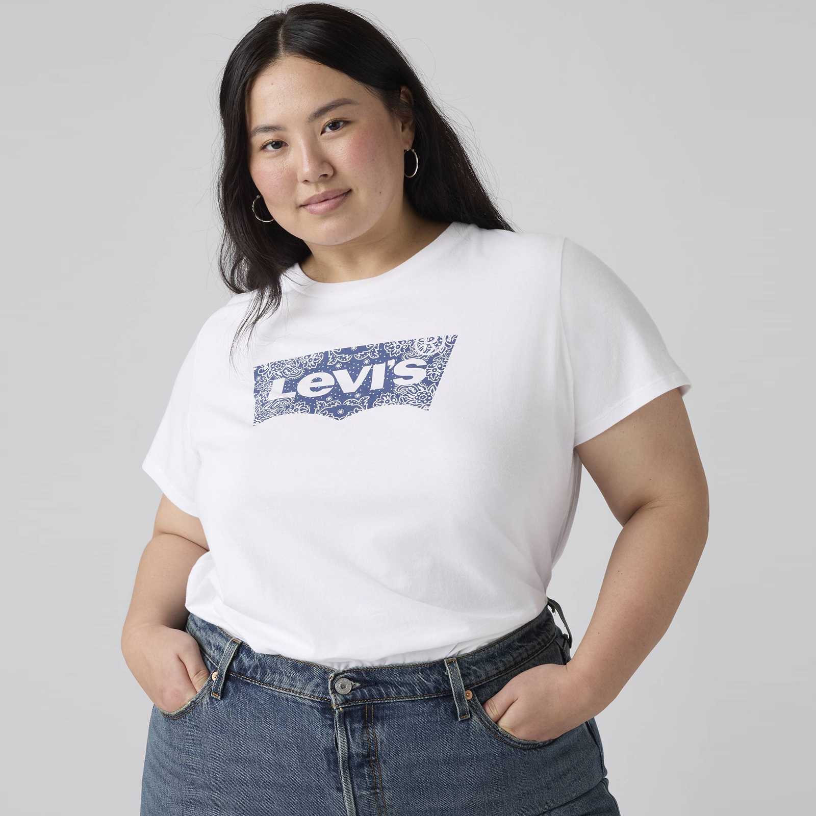 The Perfect Tee Bandana Batwing Bright White