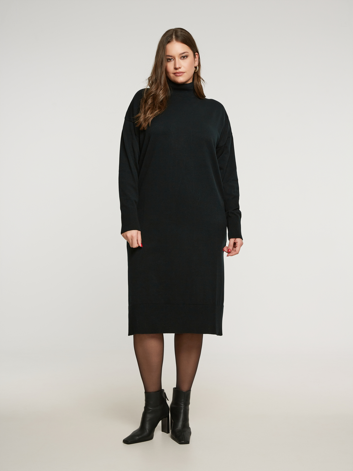 Πλεκτό φόρεμα ζιβάγκο φωτογραφία