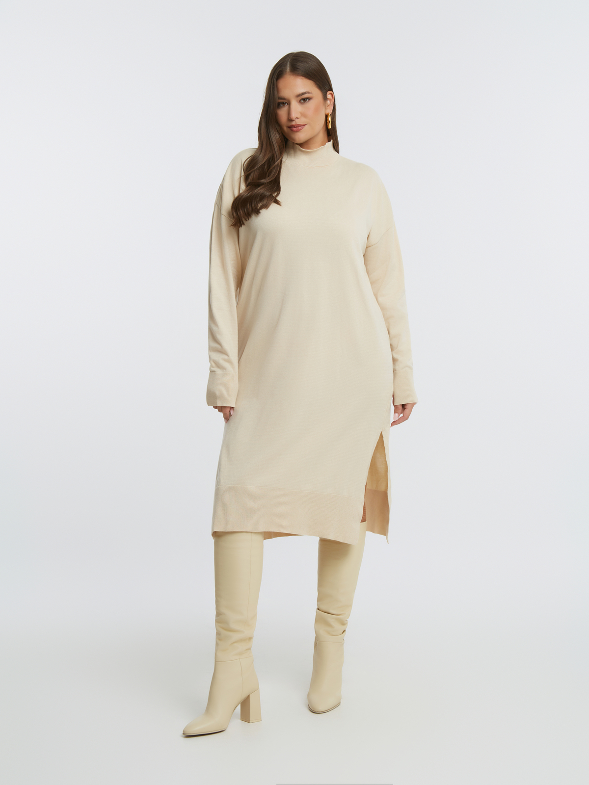 Πλεκτό φόρεμα ζιβάγκο φωτογραφία