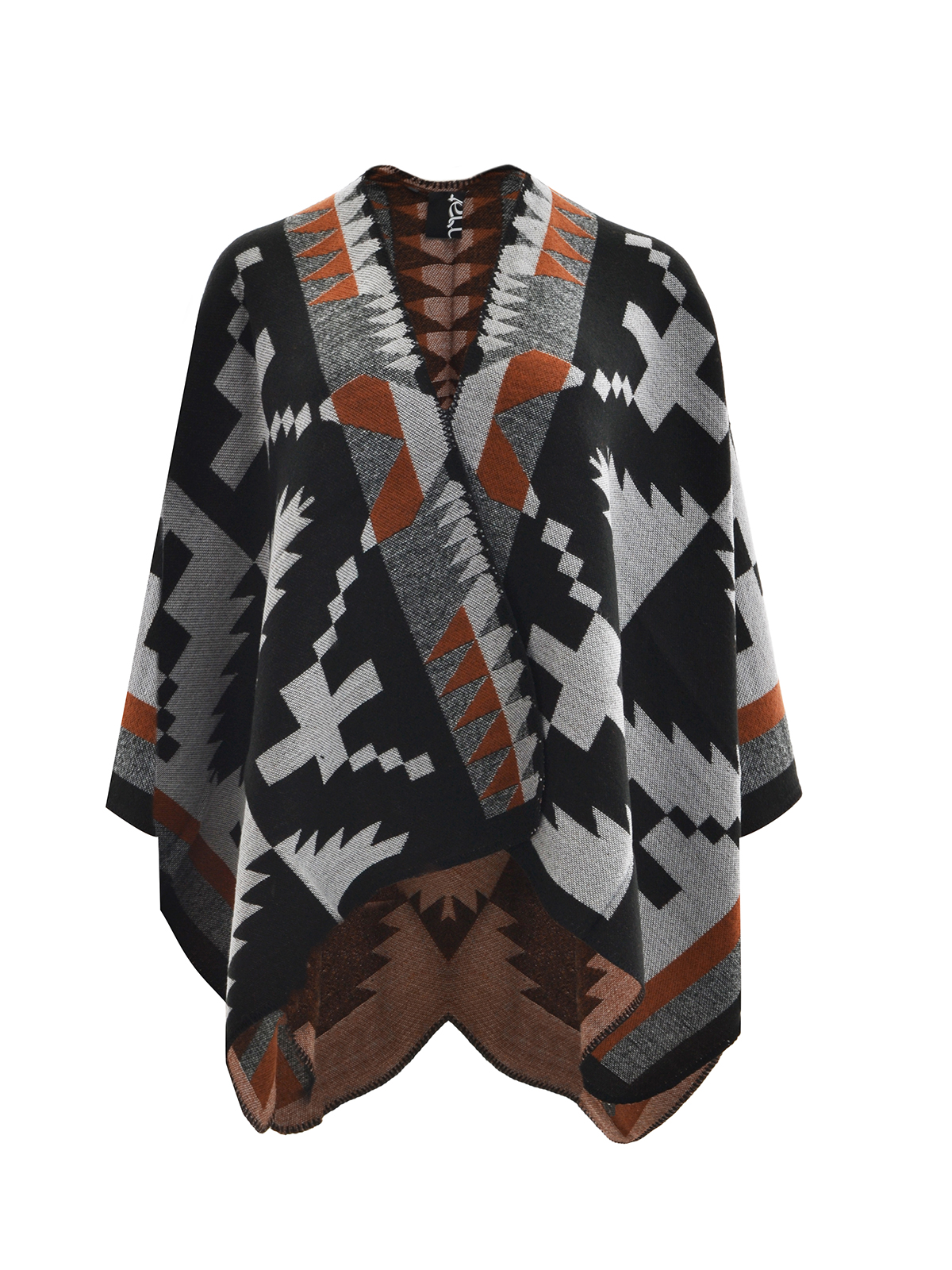 Πόντσο με tribal γεωμετρικό σχέδιο φωτογραφία