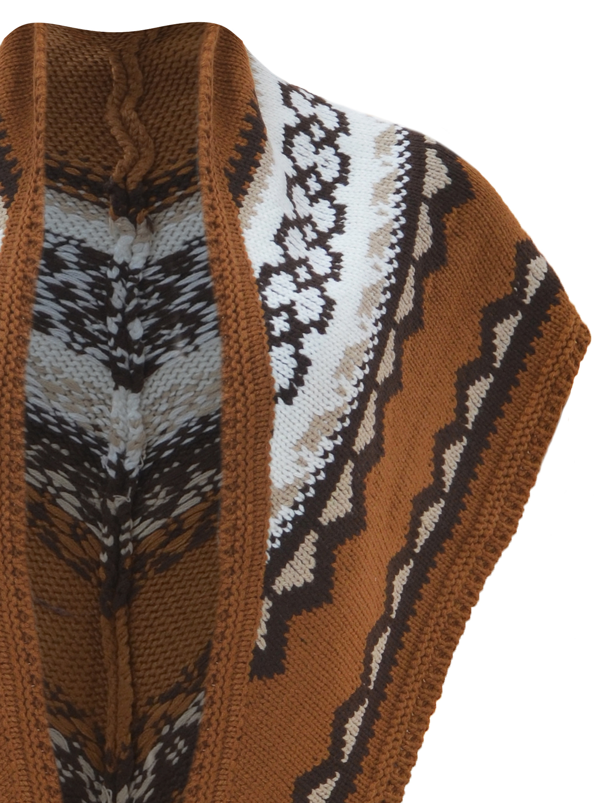 Πλεκτή κάπα με κρόσσια φωτογραφία