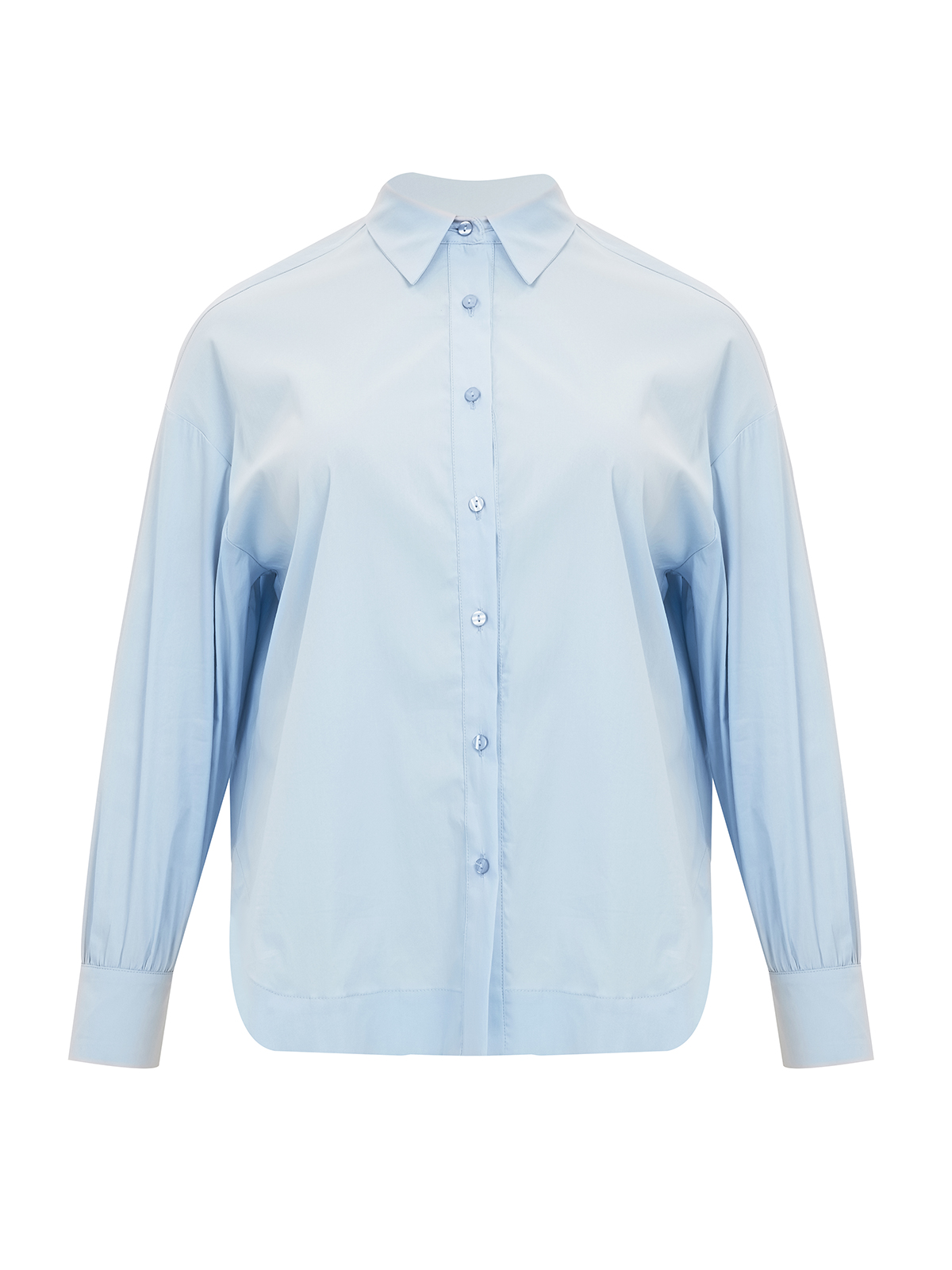 Πουκάμισο ποπλίνα με στρογγυλό τελείωμα φωτογραφία