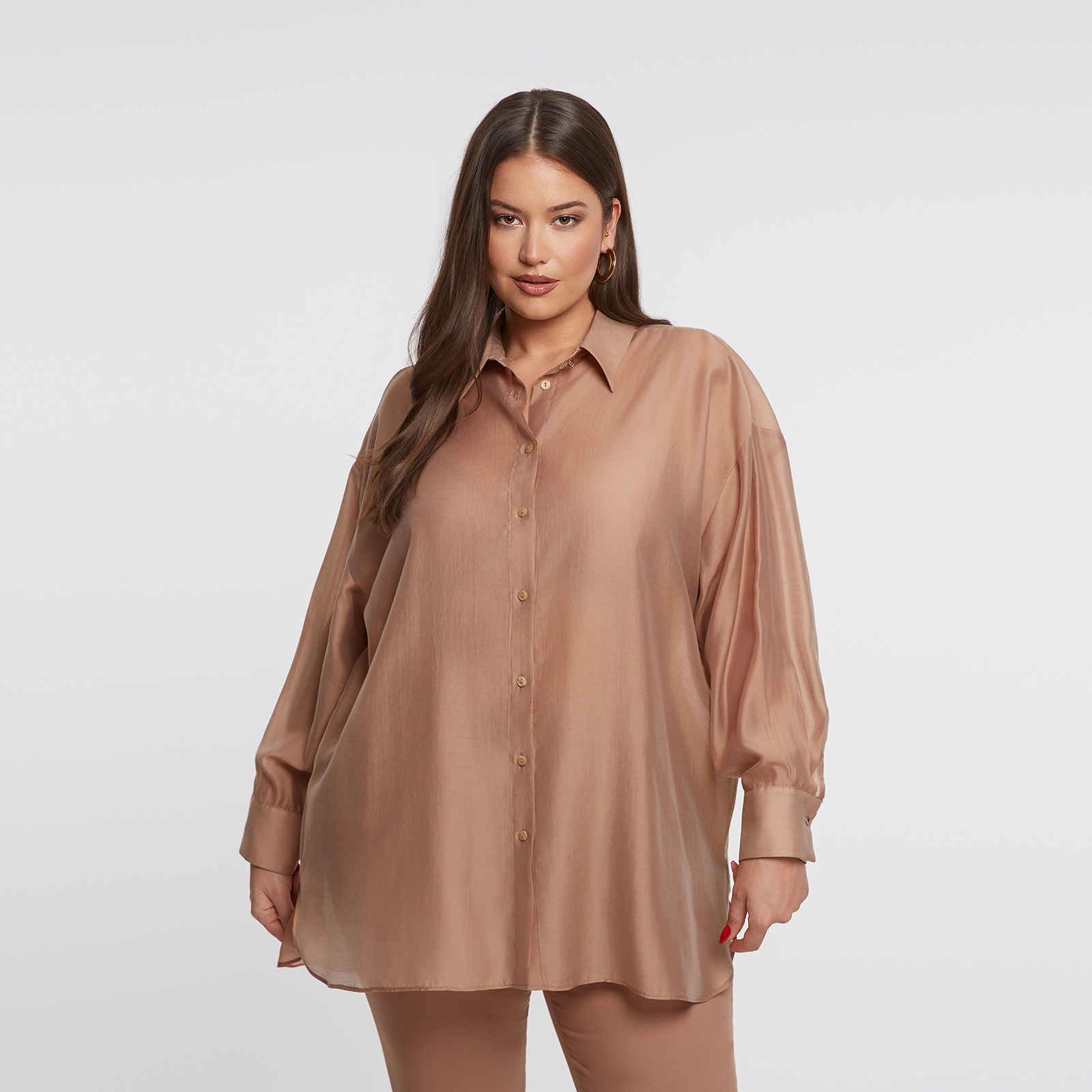 MAT FASHION Oversized πουκάμισο με lyocell