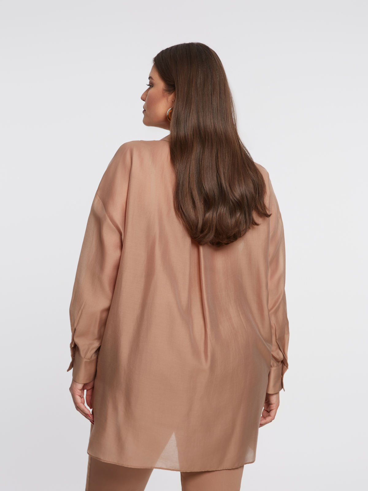 Oversized πουκάμισο με lyocell φωτογραφία