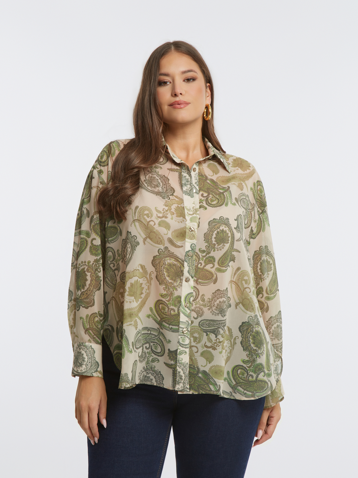 Πουκάμισο μουσελίνα με paisley σχέδιο φωτογραφία