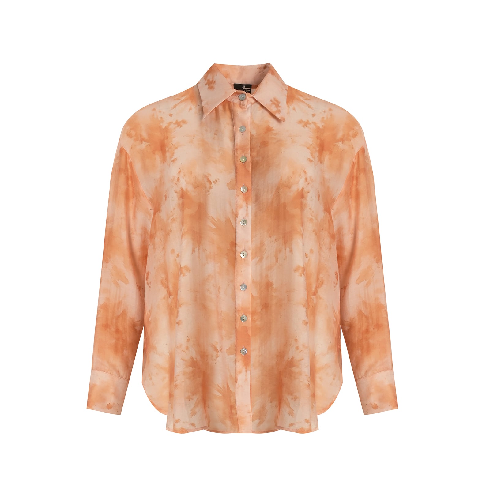 Cotton-blend artistic-print shirt
