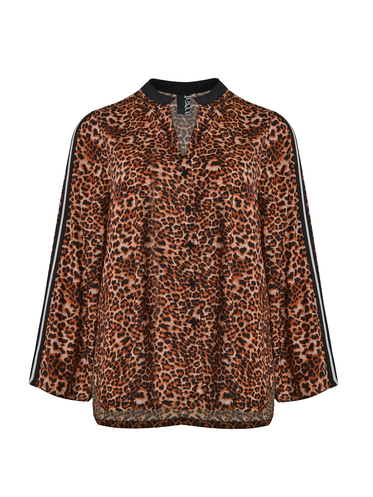 Πουκάμισο με animal print και sporty ρίγες φωτογραφία