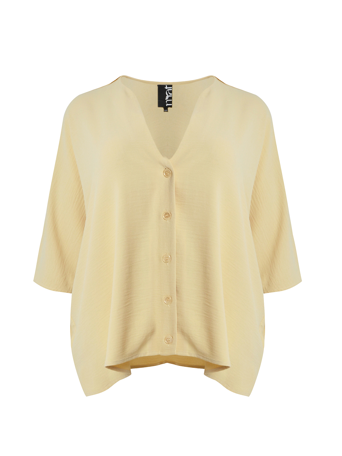 Πουκάμισο κρεπ airwashed με V-λαιμόκοψη φωτογραφία