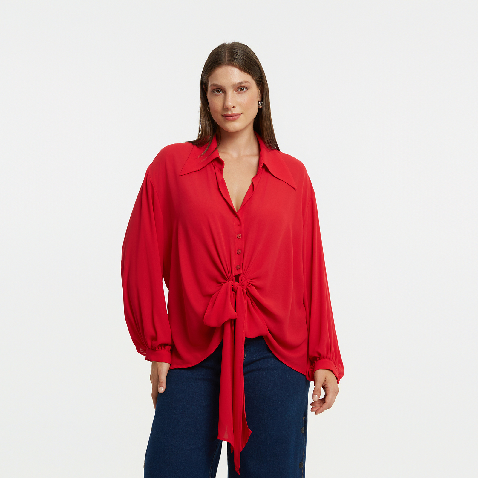 MAT FASHION Πουκάμισο με δέσιμο μπροστά