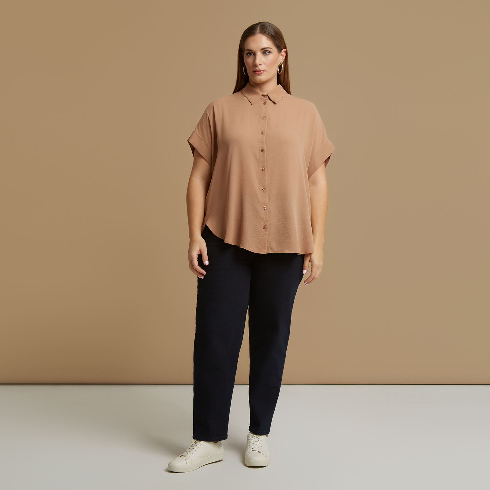 Crepe essential short-sleeve shirt