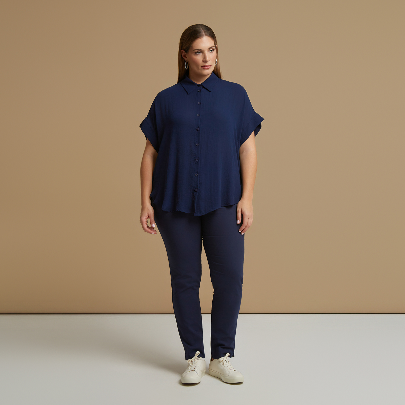 Crepe essential short-sleeve shirt