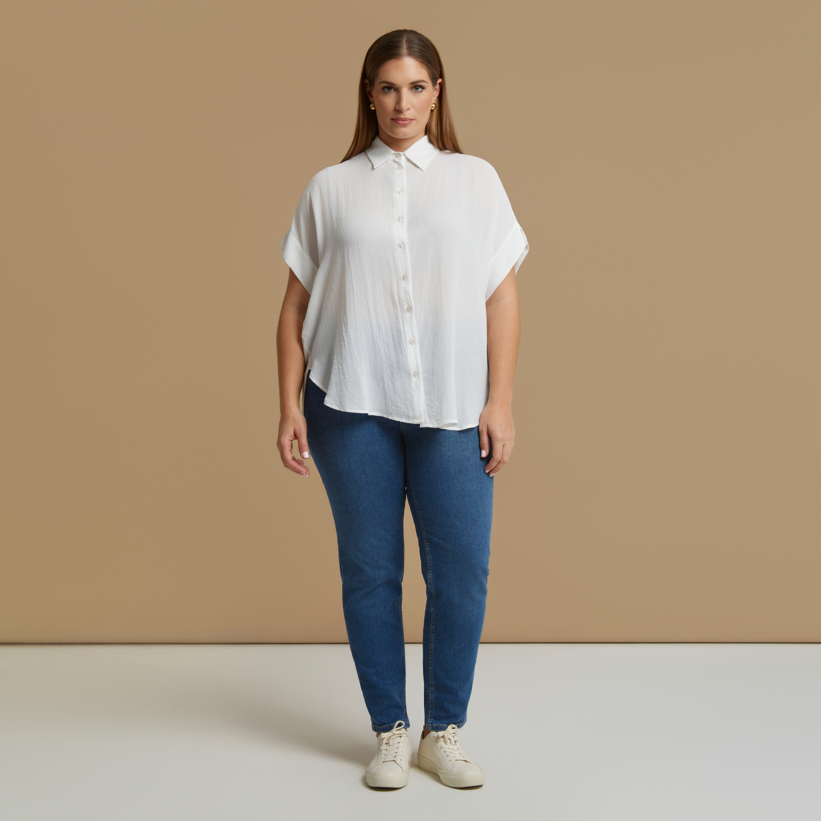 Crepe essential short-sleeve shirt