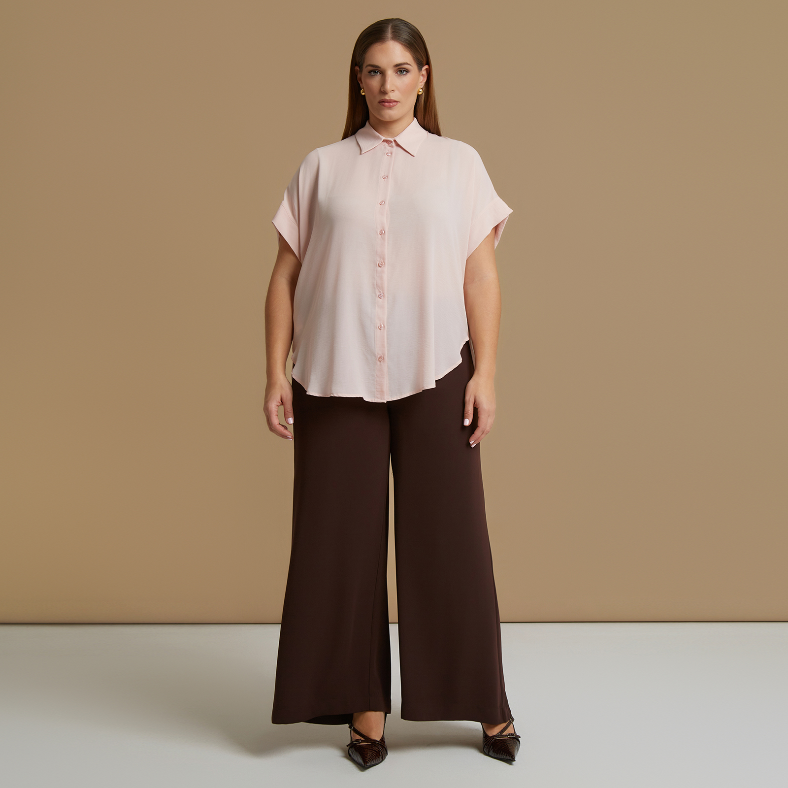 Crepe essential short-sleeve shirt