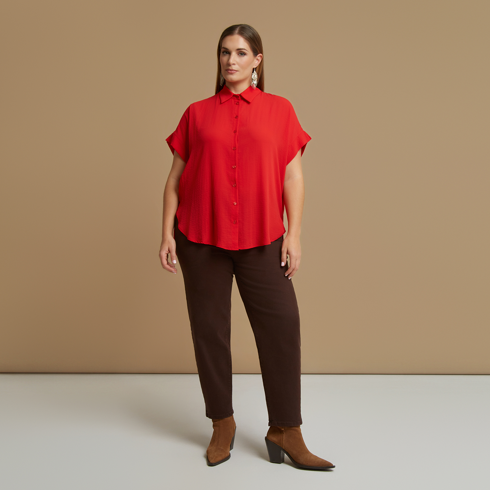 Crepe essential short-sleeve shirt