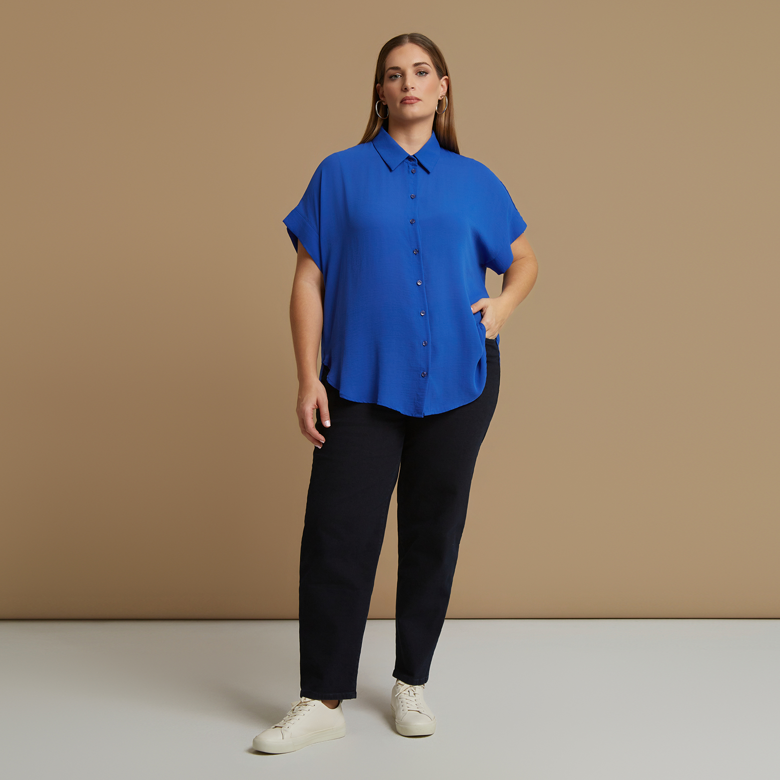 Crepe essential short-sleeve shirt