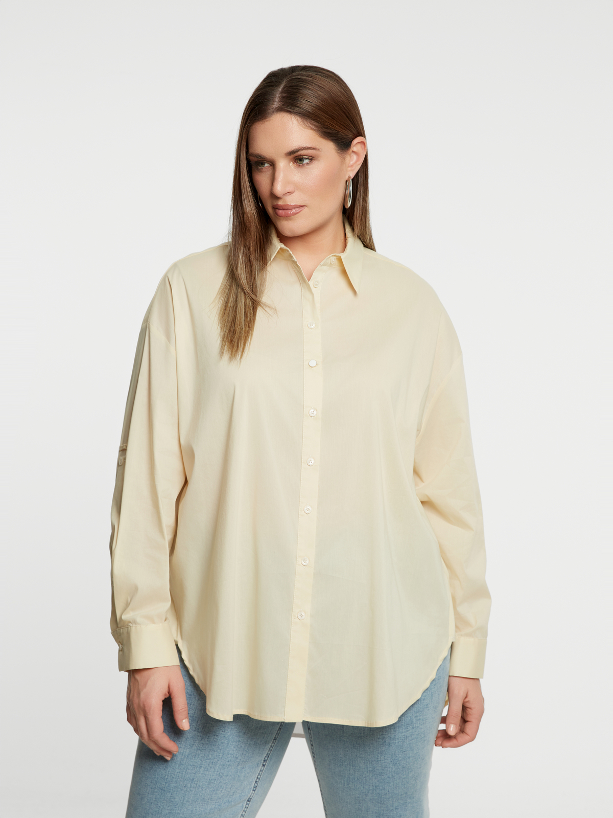 Oversized πουκάμισο με φλόραλ τύπωμα στη πλάτη φωτογραφία