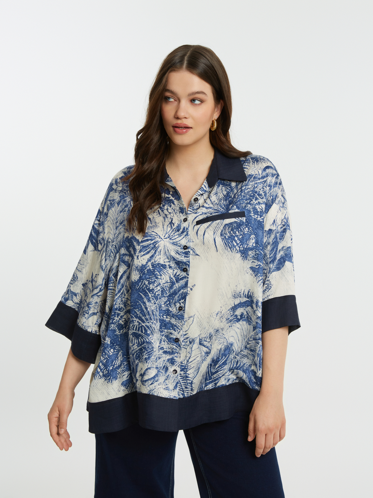 Women's Shirts Mat Fashion Blue